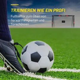 Dunlop Fußballtor Schwarz/Rot 180 x 120 x 60 cm