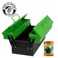 Corvus Werkzeugkasten aus Metall, grün/schwarz