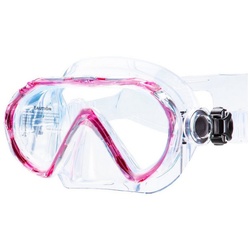 AQUAZON Taucherbrille BEACH, Schnorchelbrille für Kinder 7-12 Jahre, Silikon rosa