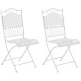 CLP Kiran Gartenstuhl 41 x 41 x 91 cm weiß 2 St.