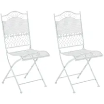 CLP Kiran Gartenstuhl 41 x 41 x 91 cm weiß 2 St.