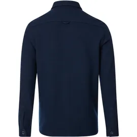 CasaModa Langarmhemd "CASAMODA Hemdjacke uni", Herren, Gr. L, Normalgrößen, blau, 50% Polyester, 40% Wolle, 10% Polyacryl, unifarben, lässig geschnitten, Hemden