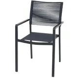 Siena Garden Leeds Stapelsessel 54 x 58 x 88 cm grau 2 St.