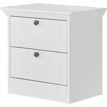 Möbel Kraft Nachtschrank Laurito 50 x 35 x 50 cm Weiß
