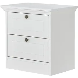 Möbel Kraft Nachtschrank Laurito 50 x 35 x 50 cm Weiß
