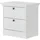 Möbel Kraft Nachtschrank Laurito 50 x 35 x 50 cm Weiß
