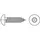 TOOLCRAFT Sicherheitsschrauben 6,3 mm 25 mm 100 Stück