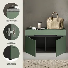 Home Affaire Schuhbank 80 x 45 x 37 cm grau / grau