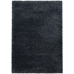 Hochflorteppich Shaggy Einfarbig Weich Flauschig Waschbar Strapazierfähig Schlafzimmer Anthrazit 120x170 cm – SALZACH von Kadima Design