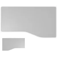 Bümö Schreibtischplatte Grau, Nachbildung, Rechteckig, 180x2.5x100 cm, FSC Mix,