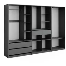 Vicco Kleiderschrank Elmo 100 x 200 x 50 cm Anthrazit