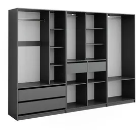 Vicco Kleiderschrank Elmo 100 x 200 x 50 cm Anthrazit