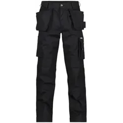 Oxford Arbeitshose mit Holstertaschen und Kniepolstertaschen, schwarz, Schrittlänge Standard, Größe 64 - schwarz - 64