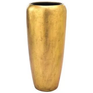 Flingora Bodenvase Cleo, mit Einsatz - Fiberglas - Indoor - Gold - Höhe 75 cm goldfarben Ø 34 cm x 75 cm