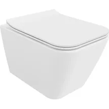 Mexen Cube WC-Schüssel mit WC-Sitz Weiß glänzend