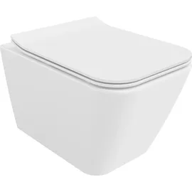 Mexen Cube WC-Schüssel mit WC-Sitz Weiß glänzend