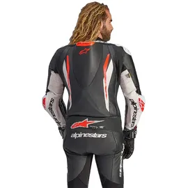 Alpinestars GP Tech V5 Lederkombi - Schwarz/Weiß/Neon-Rot / 46