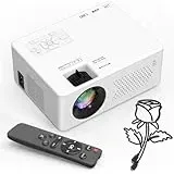 Beamer, Mini Beamer Tragbarer, Full HD 1080P unterstützt Projektor, 50%-100% Zoom, Bluetooth 5.2, 200 Zoll Heimkino, Kompatibel mit Smartphone/TV Stick/Laptop