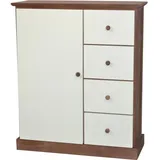 moebel-direkt-online Ella I 65 x 77 x 25 cm Nussbaum / Cremeweiß