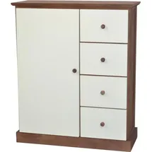 moebel-direkt-online Ella I 65 x 77 x 25 cm Nussbaum / Cremeweiß