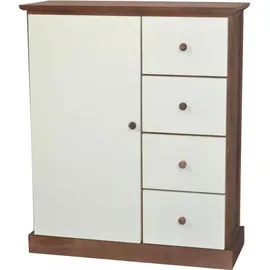moebel-direkt-online Ella I 65 x 77 x 25 cm Nussbaum / Cremeweiß