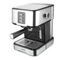 HEINNER Brasillo HEM-850IXBK schwarz/silber mit Milchaufschäumer