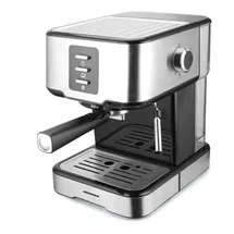HEINNER Brasillo HEM-850IXBK schwarz/silber mit Milchaufschäumer