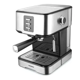 HEINNER Brasillo HEM-850IXBK schwarz/silber mit Milchaufschäumer