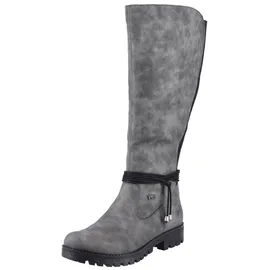 Rieker Winterstiefel, Langschaftstiefel, Stretch, Reißverschluss, mit Warmfutter grau, , 57616902-38