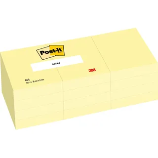Post-it Haftnotiz Notes 653 51x38 mm gelb 3 St./Pack.