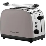 Russell Hobbs Toaster Colours Plus Mocha 6 Bräunungsstufen, breite Toastschlitz, Schnell-Toast,Hebefunktion, Brötchenaufsatz, Auftau-, Aufwärm- & Stoppfunktion,1100W) 26931-56