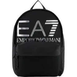 EA7 Unisex. 245063_2F909 Rucksack aus technischem Gewebe mit schwarzem Maxilogotyp (OSFA), Lässig, Polyester