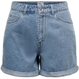 ONLY Damen ONLVEGA HW MOM DNM Shorts NOOS 15230571, Light Blue Denim, M