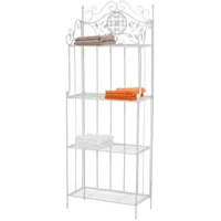TPFGarden Standregal, Weiß, Metall, 66x175x32 cm, Wohnzimmer, ,