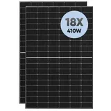 18 x 410 W Solaranlage Monokristallines Solarmodule, PV Module Wirkungsgrad von 21%, Aluminiumrahmen photovoltaik panel 182mm Solarzellen