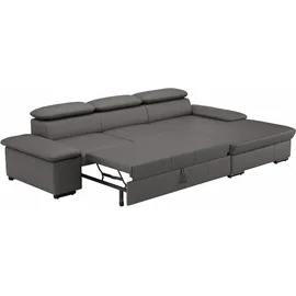 sit&more Ecksofa SIT & MORE "Alcudia L-Form", braun (mocca), B:286cm H:73cm T:174cm, Sofas, Ecksofa, wahlweise mit Bettfunktion
