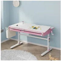 [en.casa] Kinderschreibtisch Kuosa Pink / Weiß