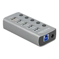 Delock USB 3.2 Gen 1 Hub 4 Ports + 1 Schnellladeport