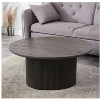 Home Deluxe Couchtisch Rund ADELINA - Dark Oak