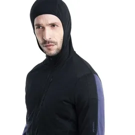 Icebreaker Merino 200 Realfleece Descender Reißverschlusspullover Schwarz M