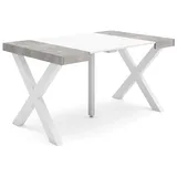 SKRAUT HOME Konsolentisch 140 x 90 x 73 cm weiß/zementgrau