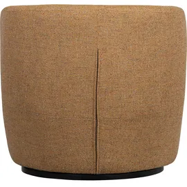 Woood Drehsessel WOOOD "Serra", gelb (curry), B:70cm H:68cm T:77cm, Sessel, Drehsessel, in jede Richtung drehbar, runde Form, H 68 cm x B 70 cm