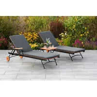 Merxx Schlossgarten Set 3-tlg. Hocker 45 x 45 cm