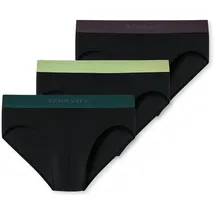 SCHIESSER Herren 3 Pack Slips Bio Baumwolle Multipack - 95/5 Organic, Sortiert 8_180193, 8