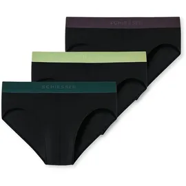SCHIESSER Herren 3 Pack Slips Bio Baumwolle Multipack - 95/5 Organic, Sortiert 8_180193, 8