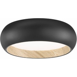 SCHÖNER WOHNEN-Kollektion LED-Deckenleuchte Wood Alu, Eisen, Stahl & Metall