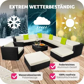 Tectake Las Vegas Rattan Lounge schwarz