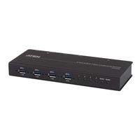 ATEN US3344I USB-Hubs - 4 x 4 USB 3.1 Gen.1 Switch Industrie-Umschalter, Schwarz