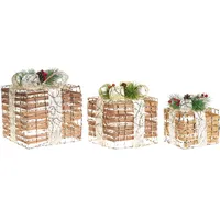 Beliani LED TISSO Weihnachtsgeschenke 20/25/30 cm Braun