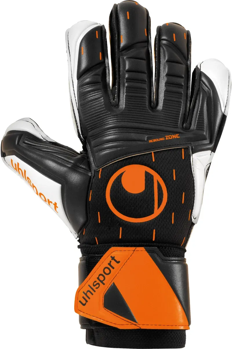 Uhlsport SPEED CONTACT SUPERSOFT - Torwarthandschuhe - schwarz/weiß/fluo orange - 7,5